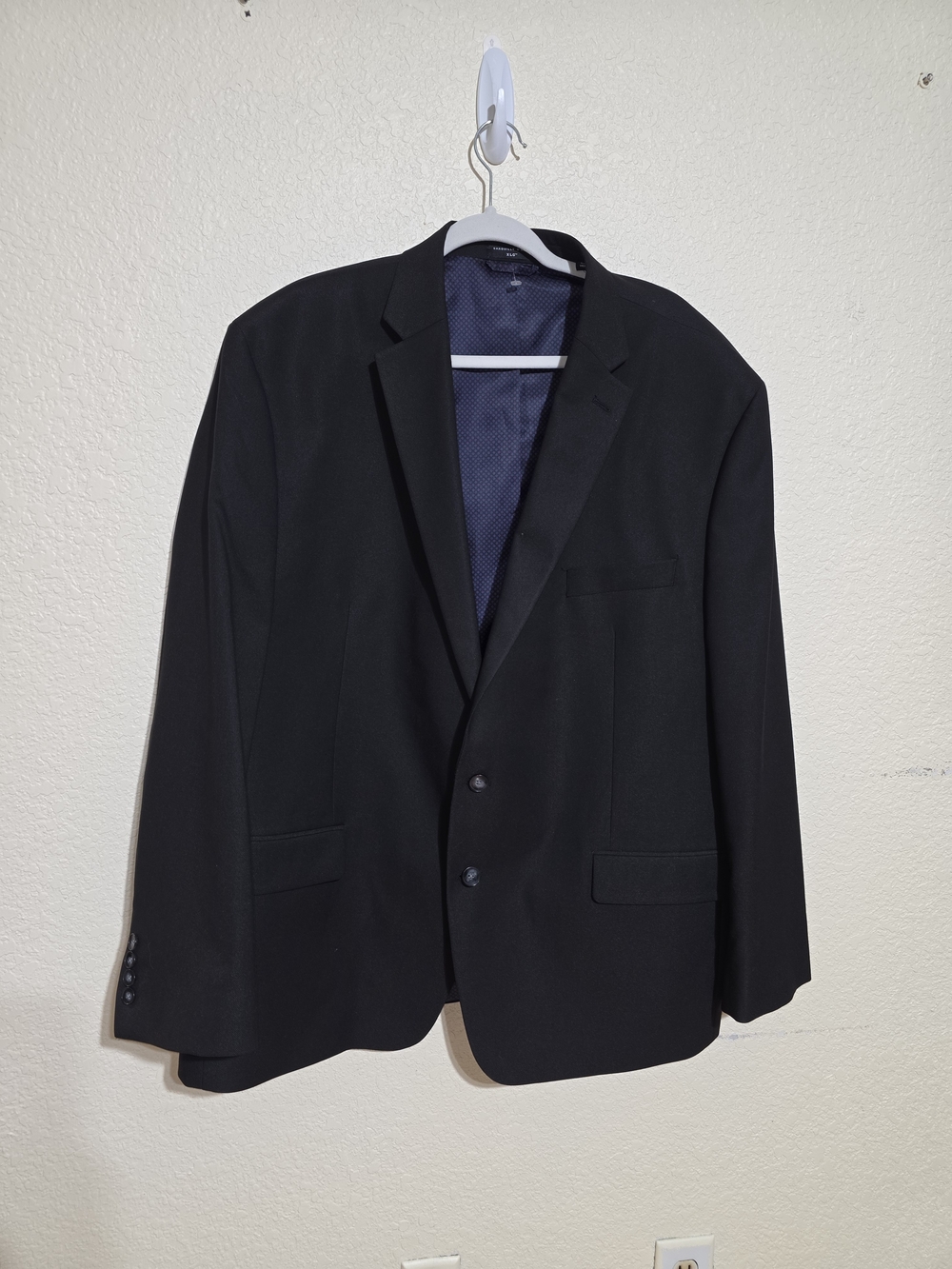 Shaquille O'Neal Mens XL Black 2 Button 50R Coat Blazer